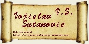 Vojislav Šutanović vizit kartica